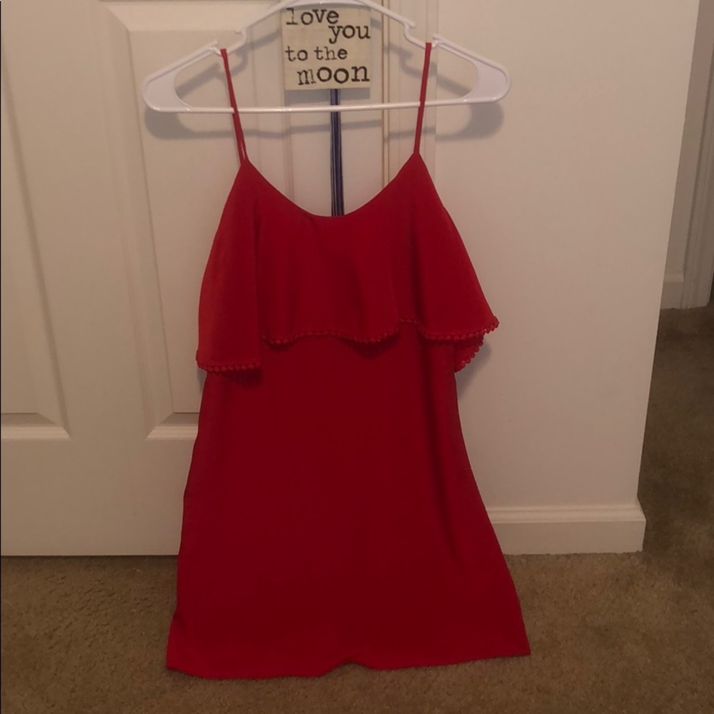 Size small red spaghetti strap dress